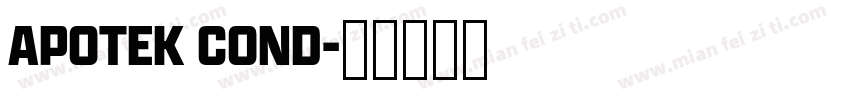 APOTEK COND字体转换